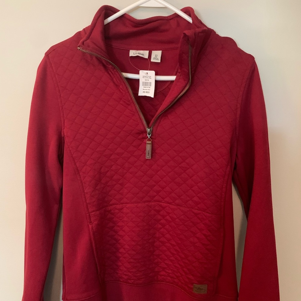 Women’s LLBean half zip sweatshirt size x-small New with tags